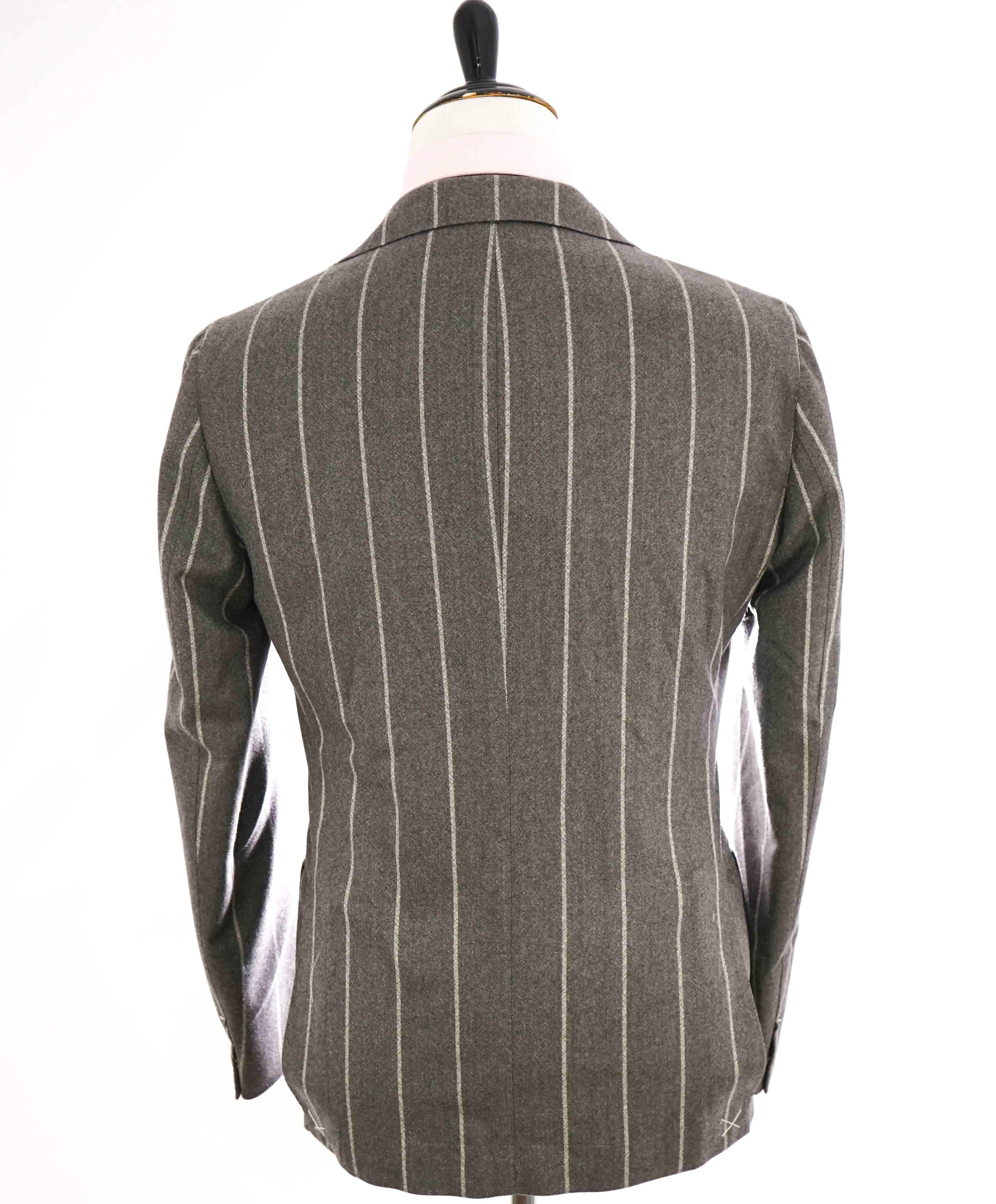 $1,695 ELEVENTY - Gray & Ivory Chalk Stripe PURE WOOL Blazer - 40 US (50EU)