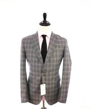 $1,995 ELEVENTY - "PLATINUM LABEL" Check Plaid Gray Classic Blazer - 40 (50 EU)