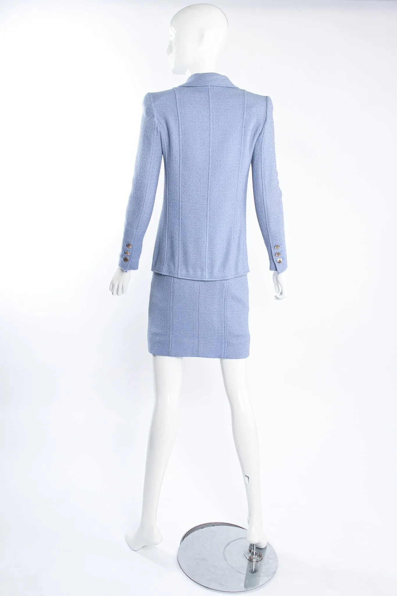 1998 S/S Seamed Tweed Jacket & Skirt Set