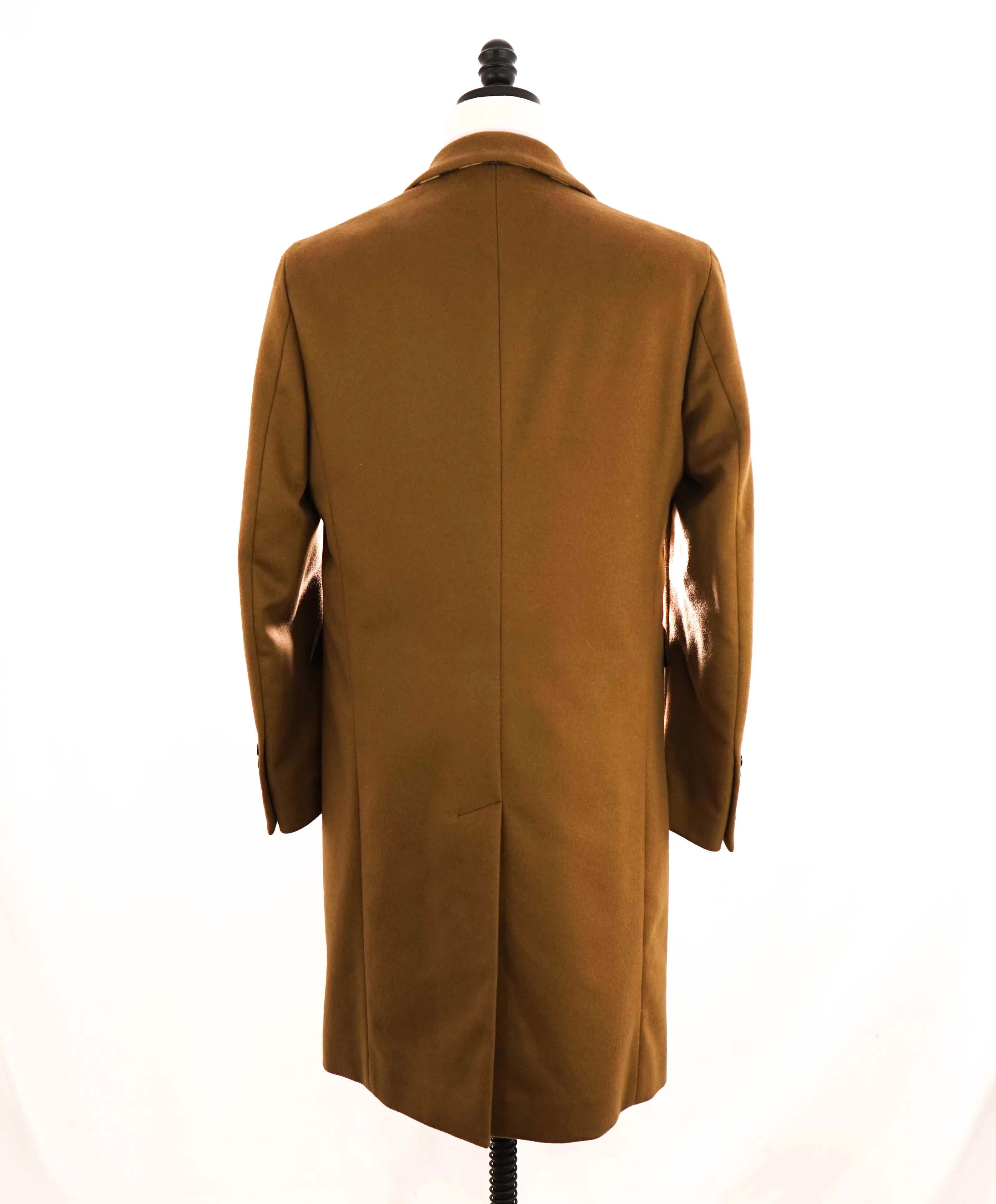$2,495 BURBERRY LONDON - Wool/Cashmere Camel Brown LOGO Collar Coat - 40R