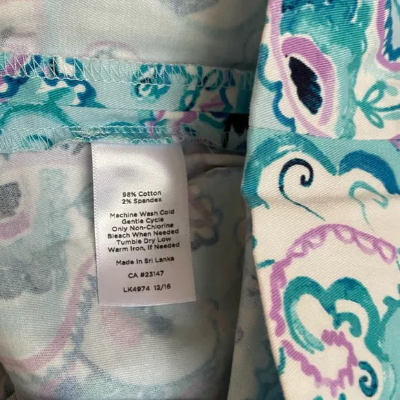 2PC Talbots Skirt &amp; Top Lilac Purple Blue Aqua Paisley Floral size 14W