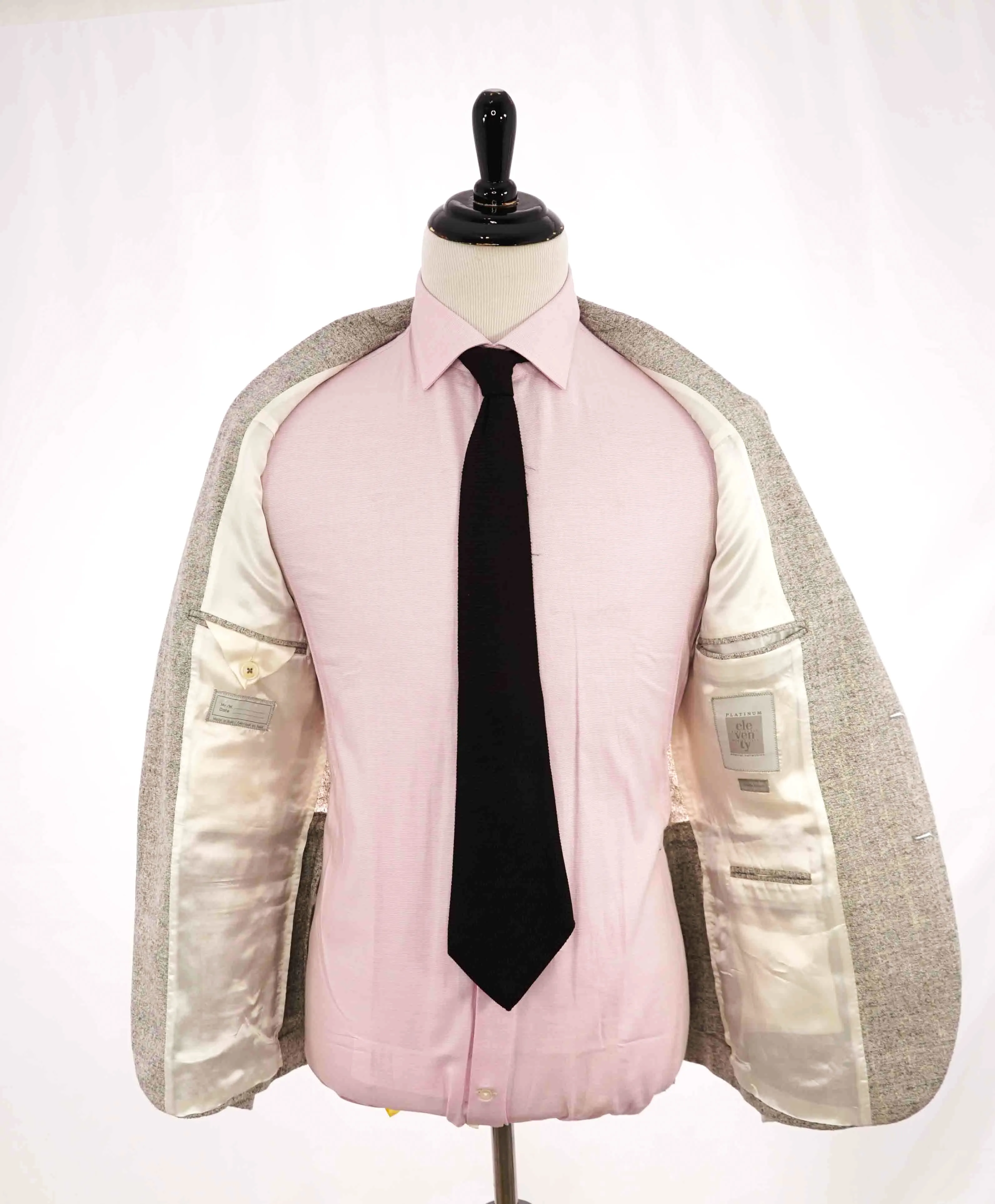 $3,195 ELEVENTY - ALPACA Blend Gray Fleck Semi-Lined Blazer - 40 US (50EU)