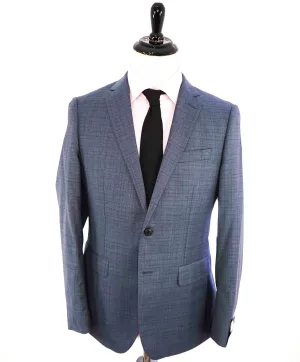 $595 BANANA REPUBLIC - *GUABELLO Fabric* Baby Blue Check Blazer - 40R (50EU)