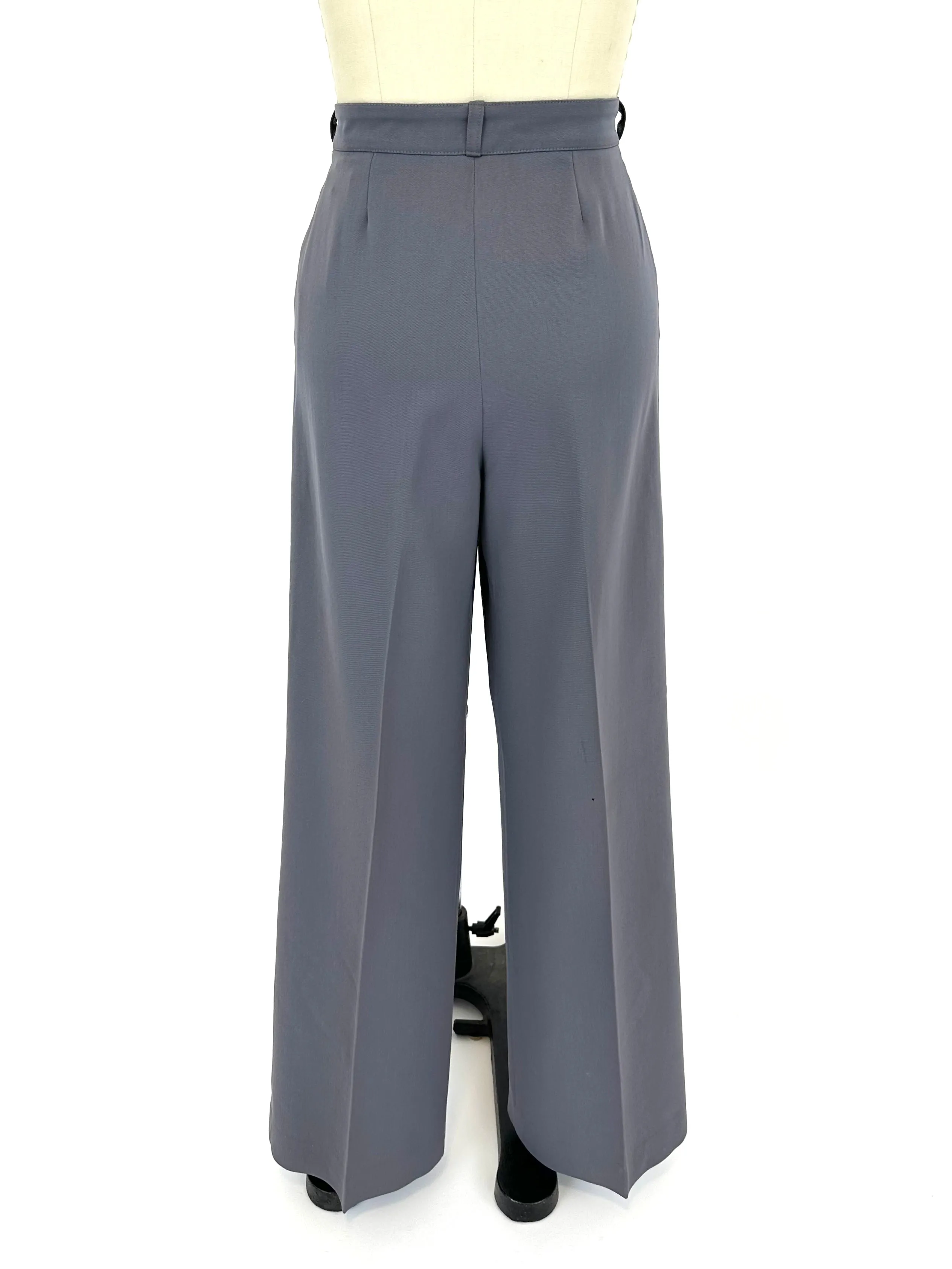 70s Saint Laurent Wool Wide-Leg Trousers