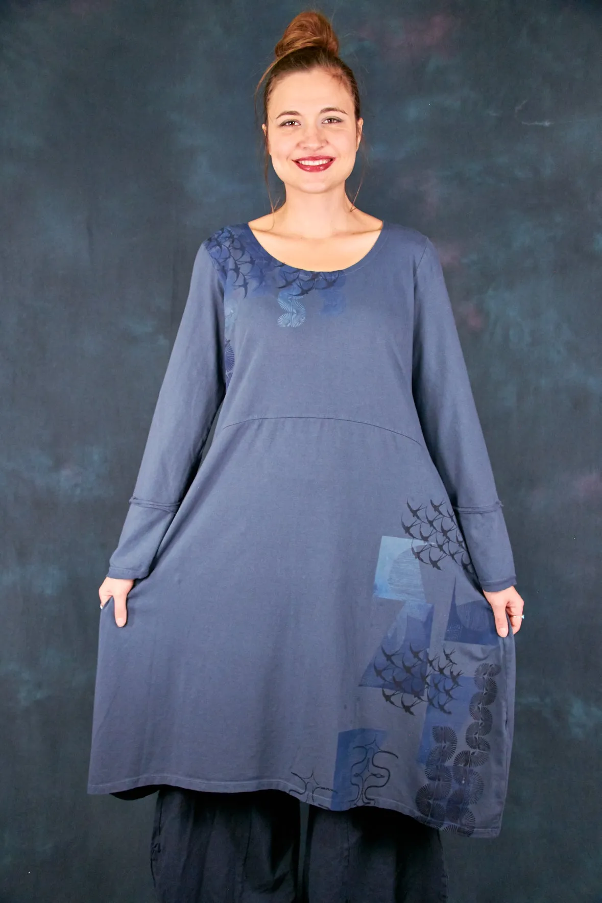 7230 Amelie Dress Antique Ink-P