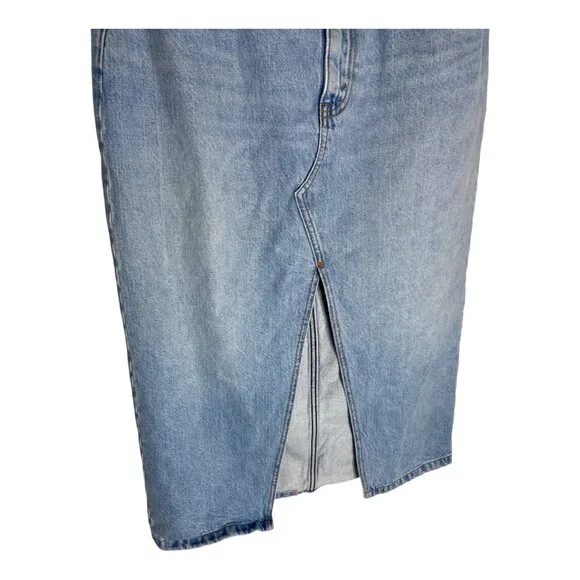 Abercrombie &amp; Fitch Midi High Rise Jean Skirt-sz 30