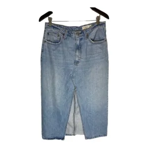 Abercrombie &amp; Fitch Midi High Rise Jean Skirt-sz 30