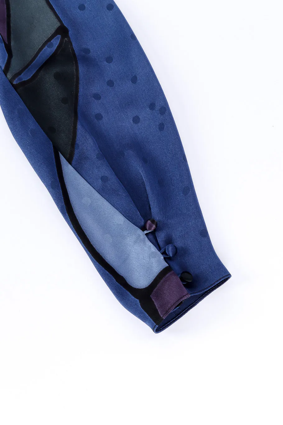 Abstract Silk Parachute Blouse