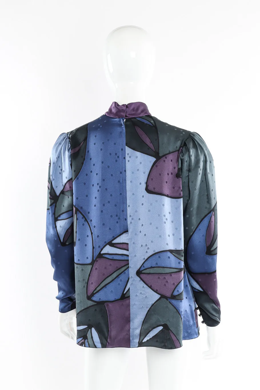 Abstract Silk Parachute Blouse