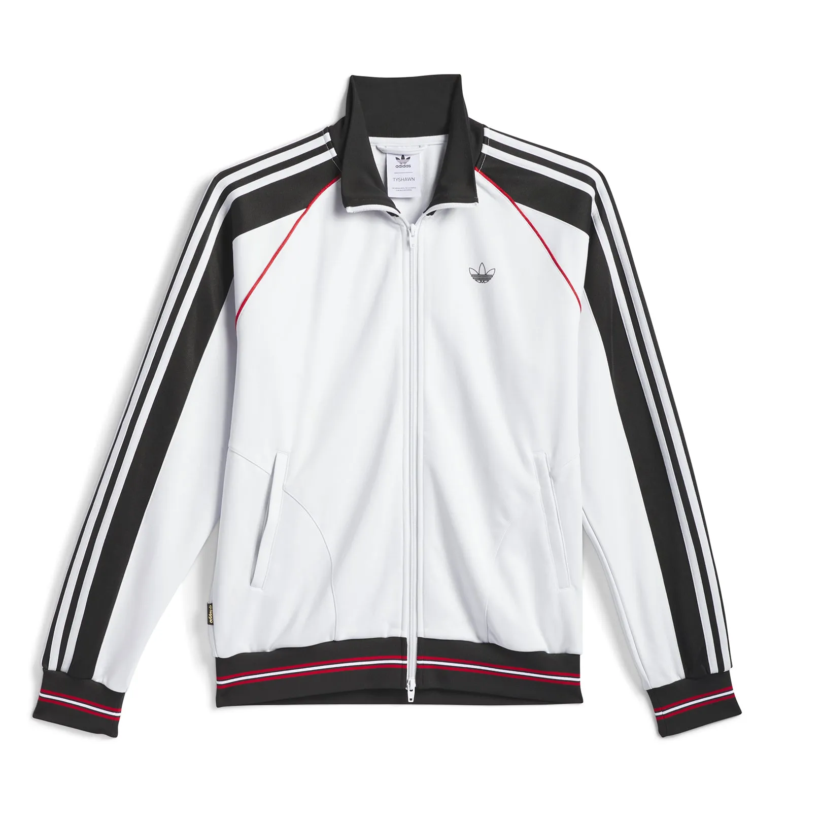 Adidas Tyshawn Track Jacket Crystal White / Black / Better Scarlet