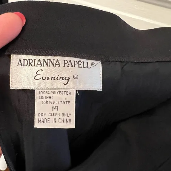 Adrianna Papell black evening skirt