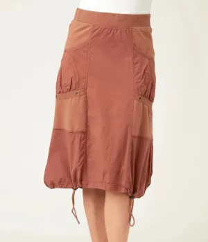 Adriel bubble skirt in dark nubuck