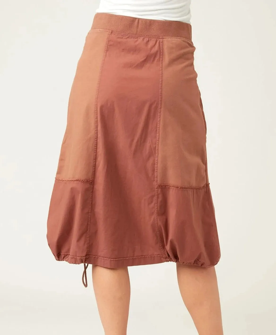 Adriel bubble skirt in dark nubuck