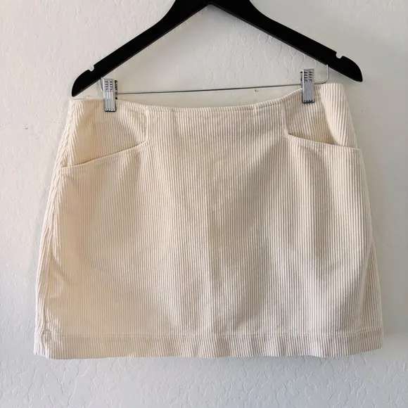 AG Adriano Goldschmied Women's Bernadette Vintage Straight Skirt Ivory Dust 32 R