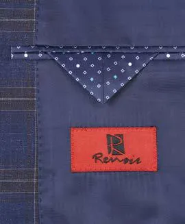 Alessandro Vitello by Renoir Blue Slim Fit Side Vented Blazer 294-19