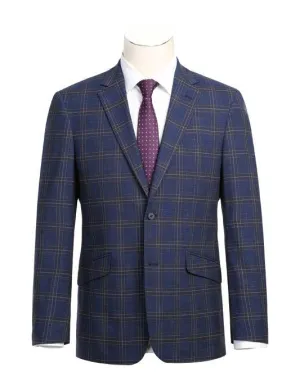 Alessandro Vitello by Renoir Blue Slim Fit Side Vented Blazer 294-19