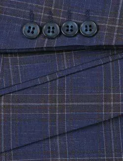 Alessandro Vitello by Renoir Blue Slim Fit Side Vented Blazer 294-19