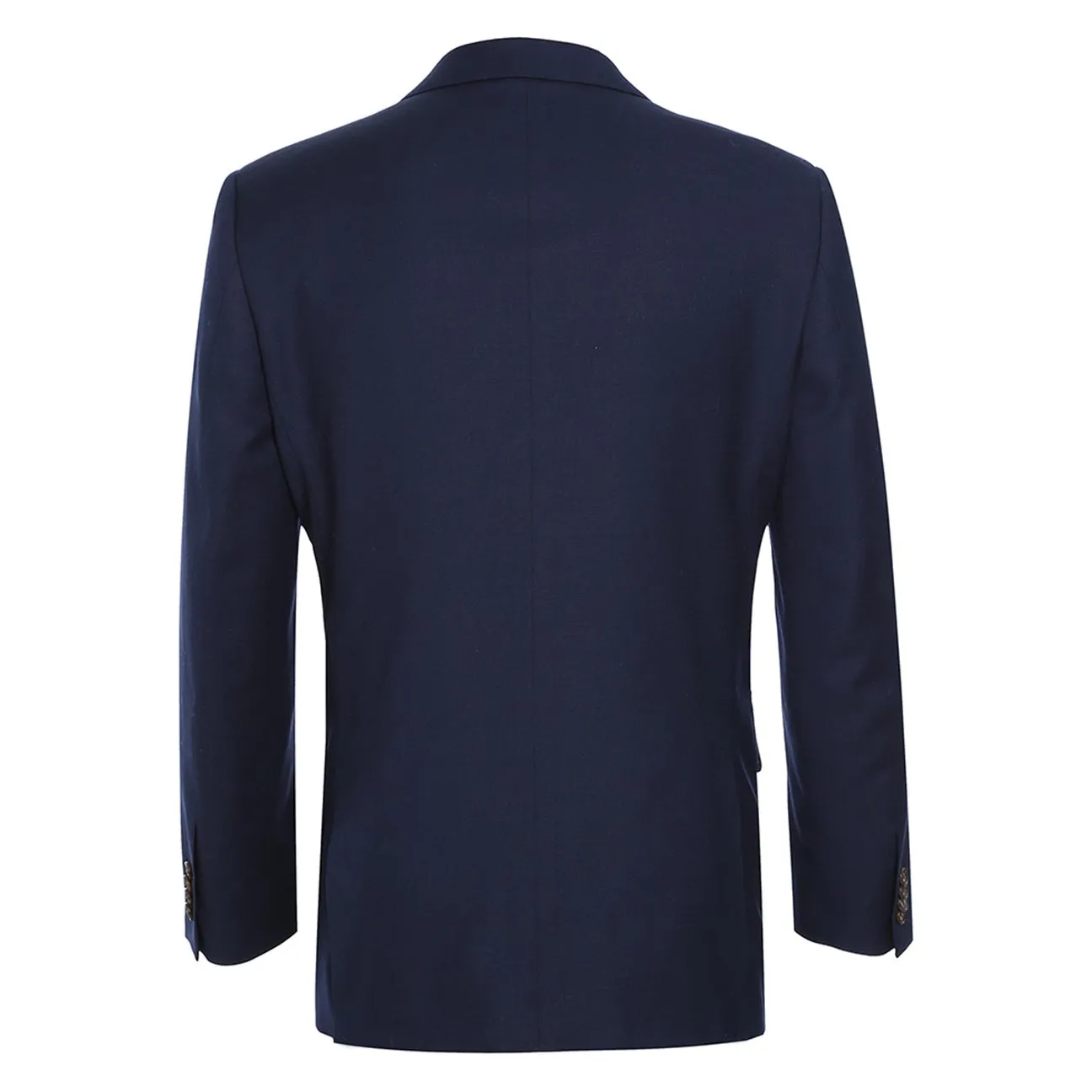 Alessandro Vitello by Renoir Dark Navy Classic Fit Notch Lapels Solid Blazer 561-6
