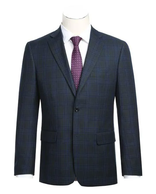 Alessandro Vitello by Renoir Navy Slim Fit Side Vented Blazer 294-23