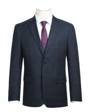 Alessandro Vitello by Renoir Navy Slim Fit Side Vented Blazer 294-23