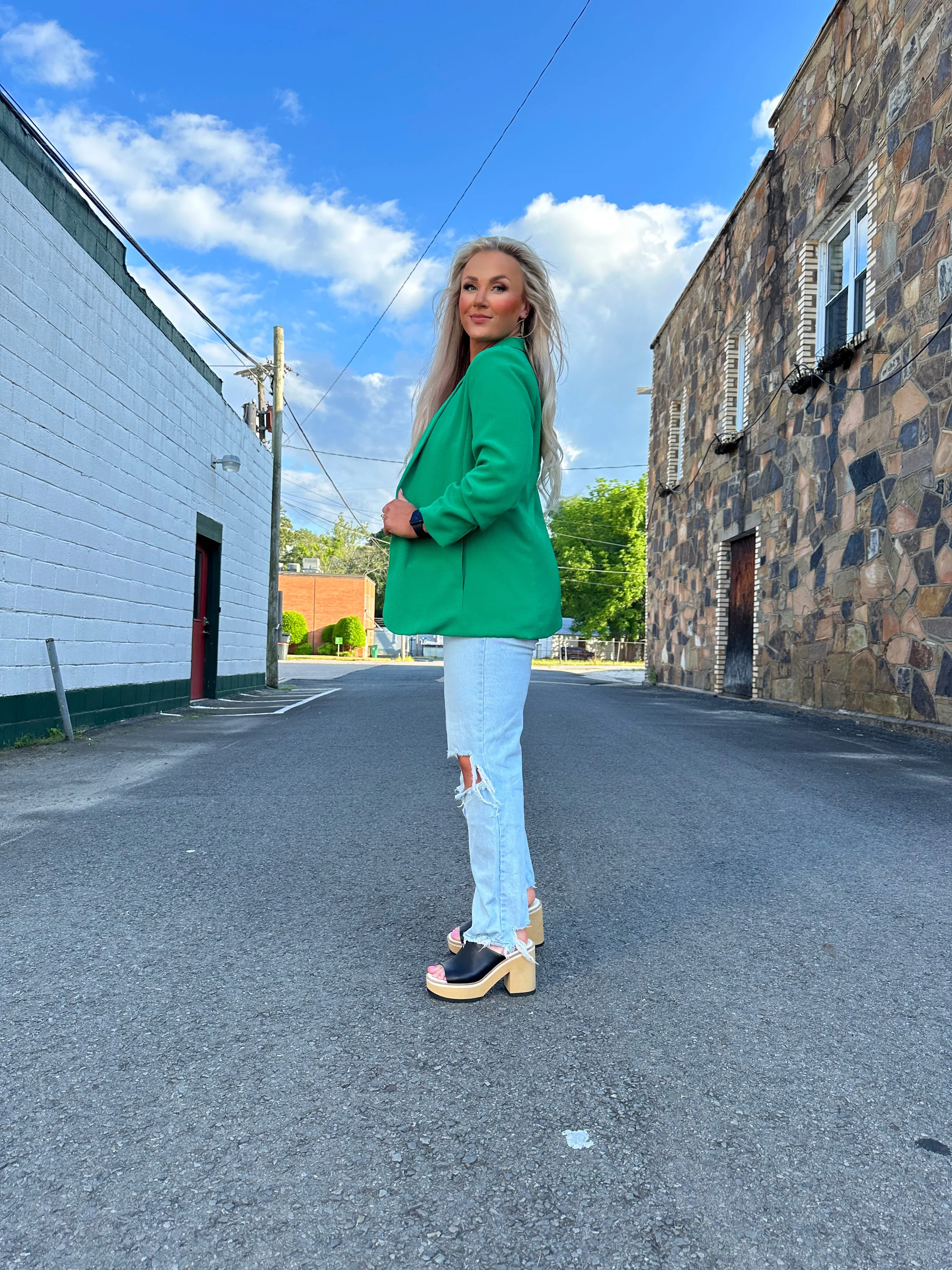 Allie Blazer- Emerald Green