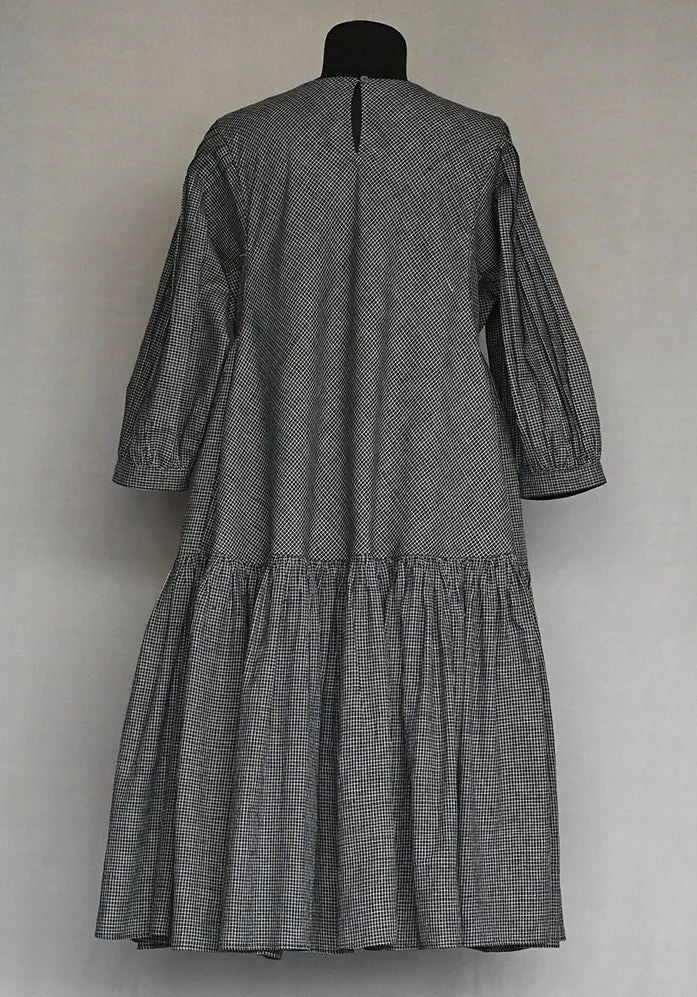 Amrich  Dress Tiered Checkered Frill Hem