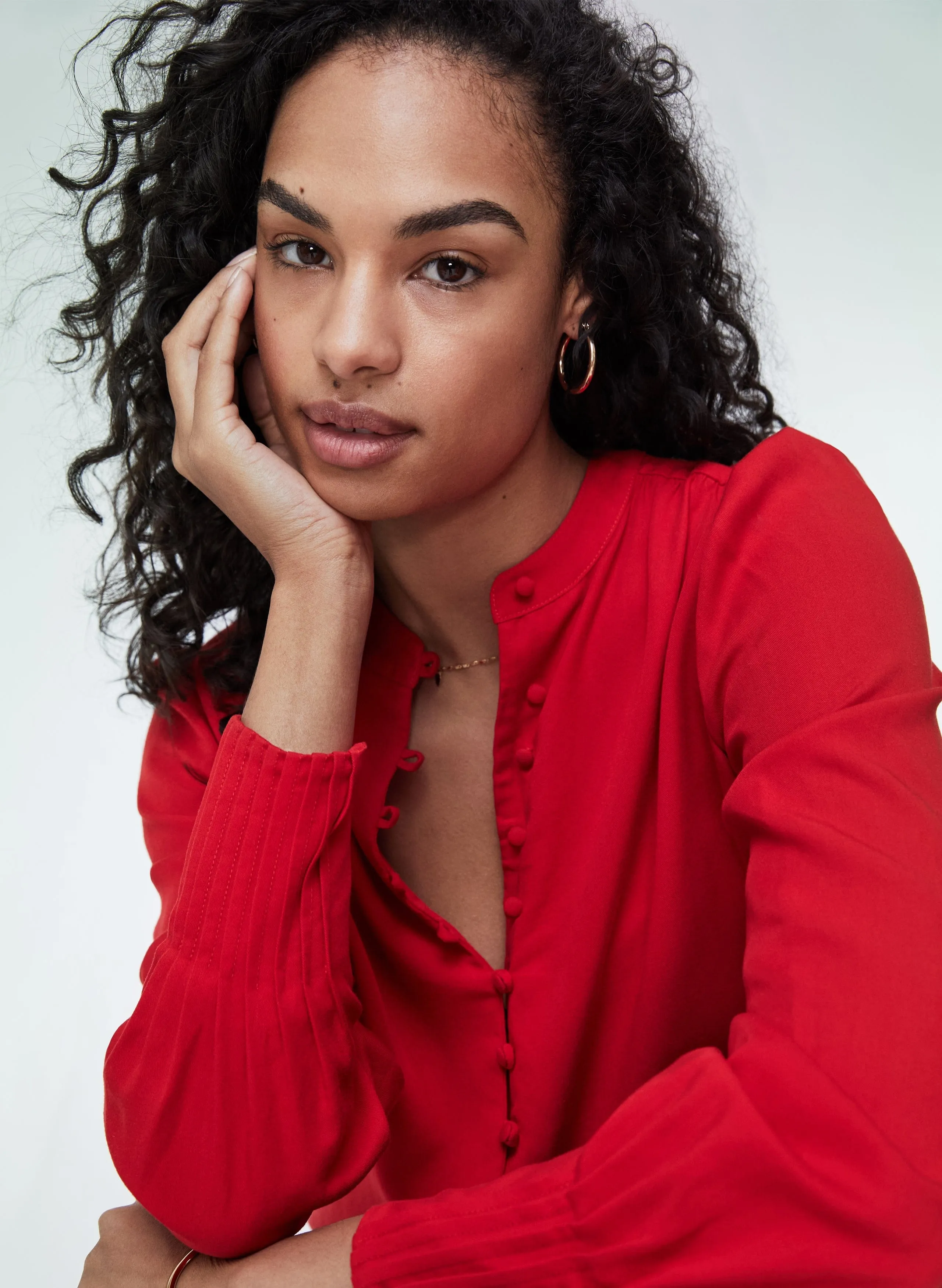 Annika TENCEL™ Blouse | Crimson Red