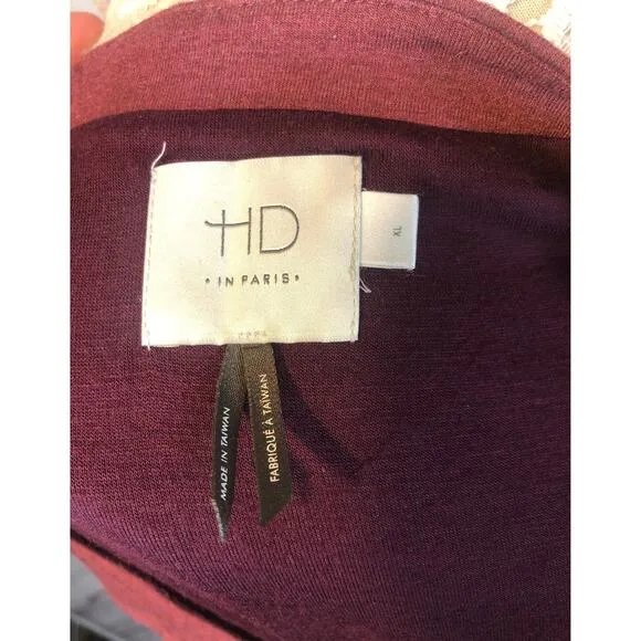 Anthropologie HD in Paris skirt in plum size XL
