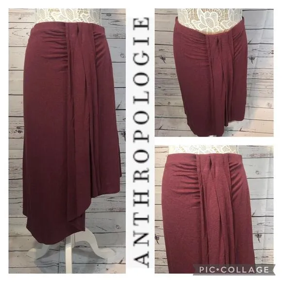 Anthropologie HD in Paris skirt in plum size XL
