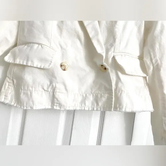 ANTHROPOLOGIE Pilcro Fray Hem Blazer