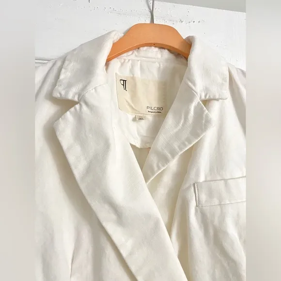 ANTHROPOLOGIE Pilcro Fray Hem Blazer