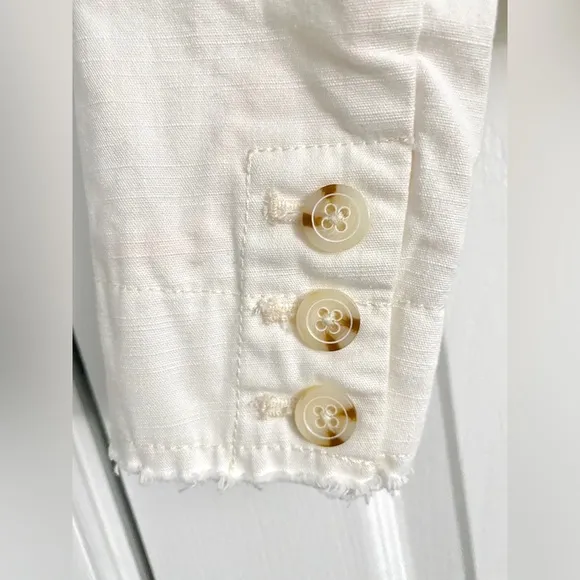 ANTHROPOLOGIE Pilcro Fray Hem Blazer