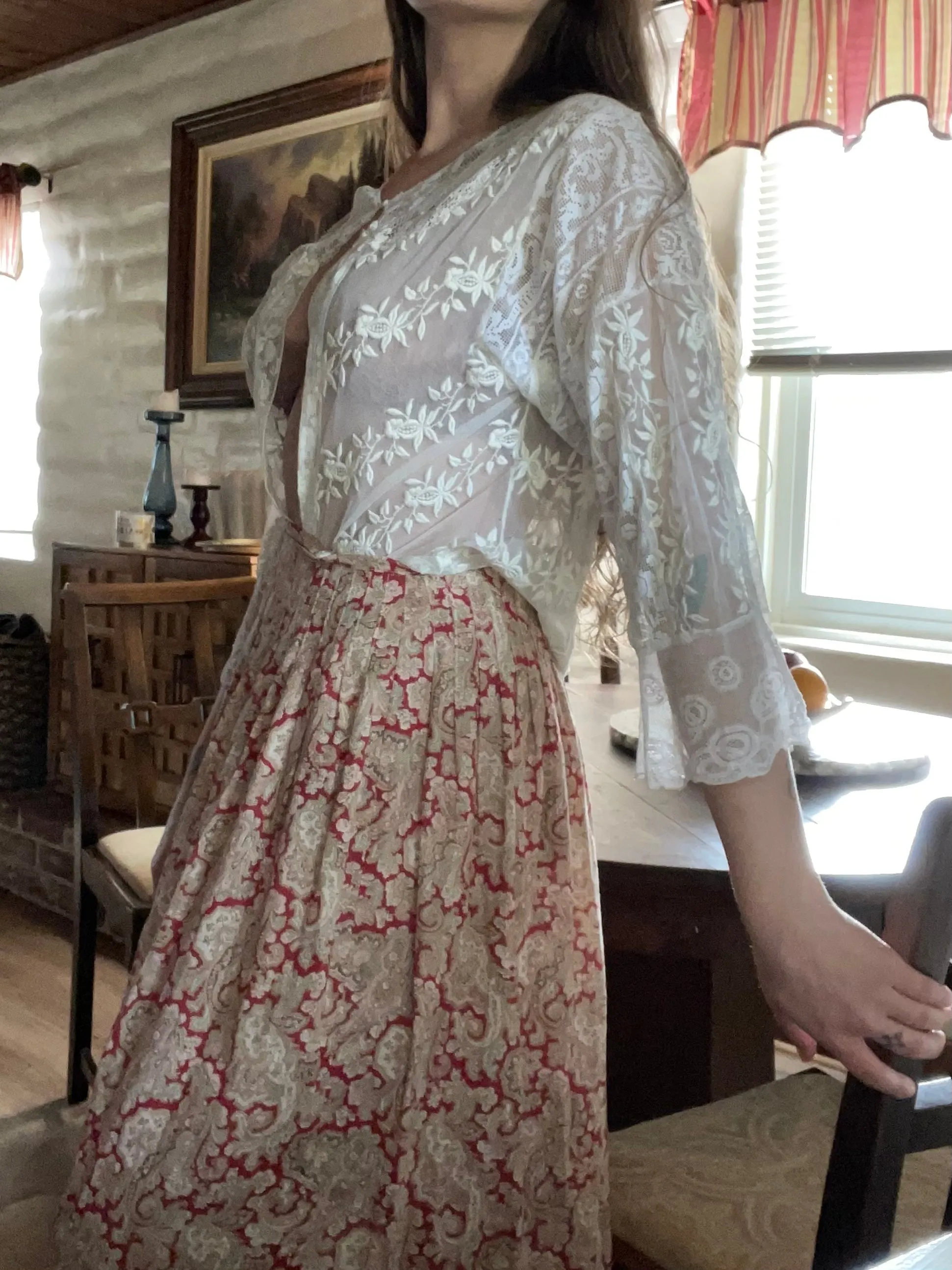 Antique Mixed Lace Blouse