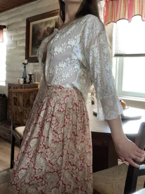 Antique Mixed Lace Blouse