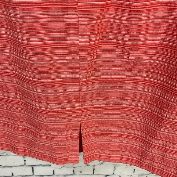 Antonio Melani Seersucker Red White Sailor Straight Pencil Skirt Sz 10 R2