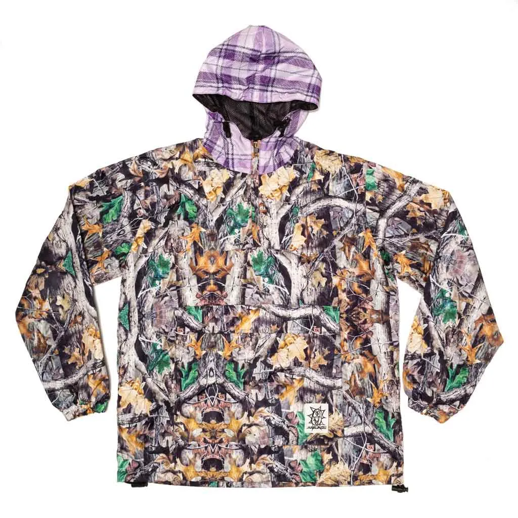 ARCADE TWO-TONE NYLON ANORAK - CAMO/PLAID