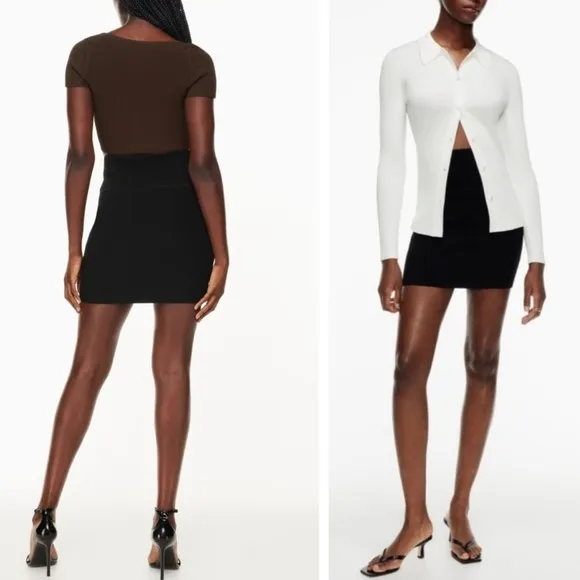 Aritzia Babaton Sculpt knit mini skirt