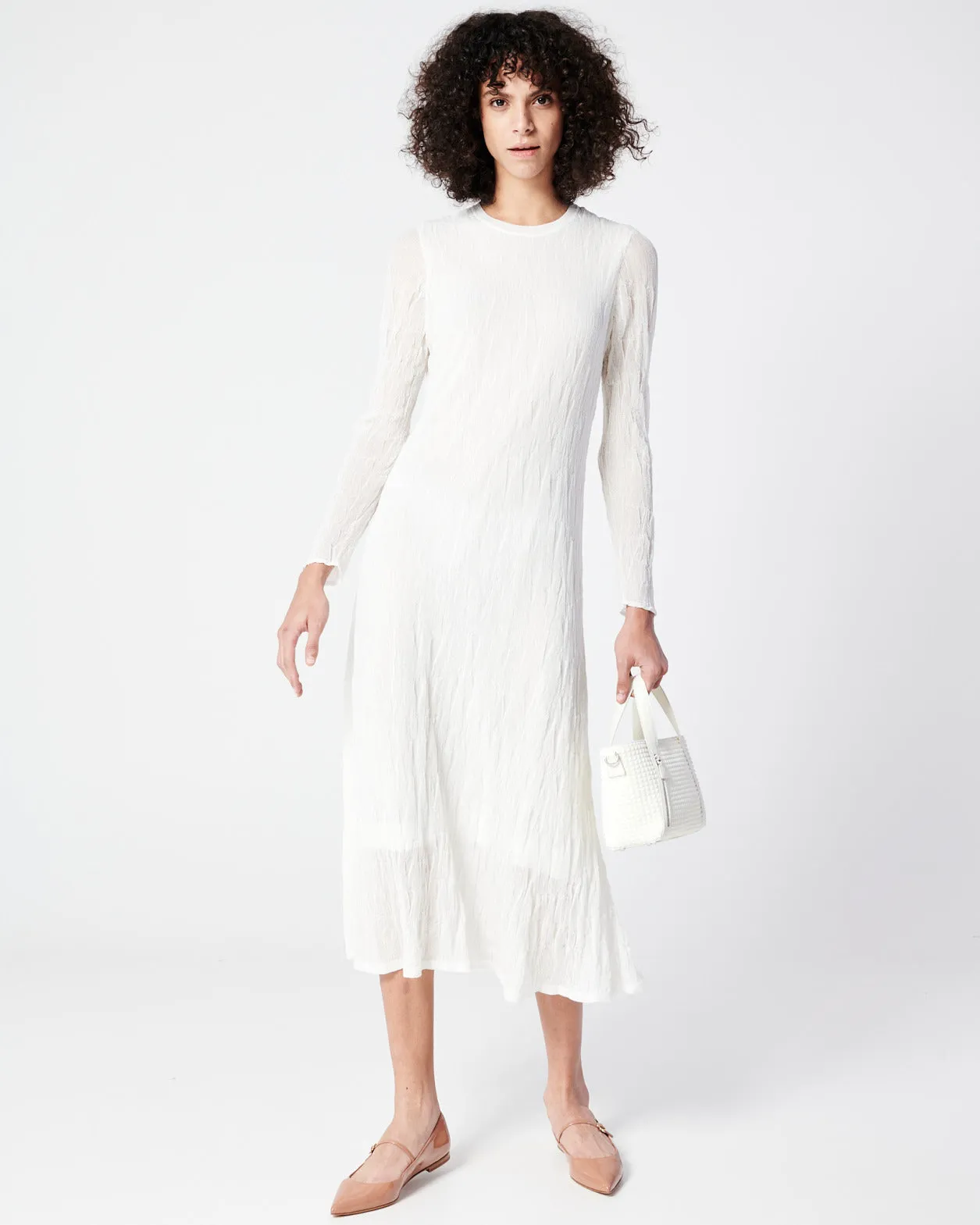 Asagao Cotton Stretch Knit Midi Dress