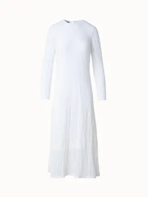 Asagao Cotton Stretch Knit Midi Dress