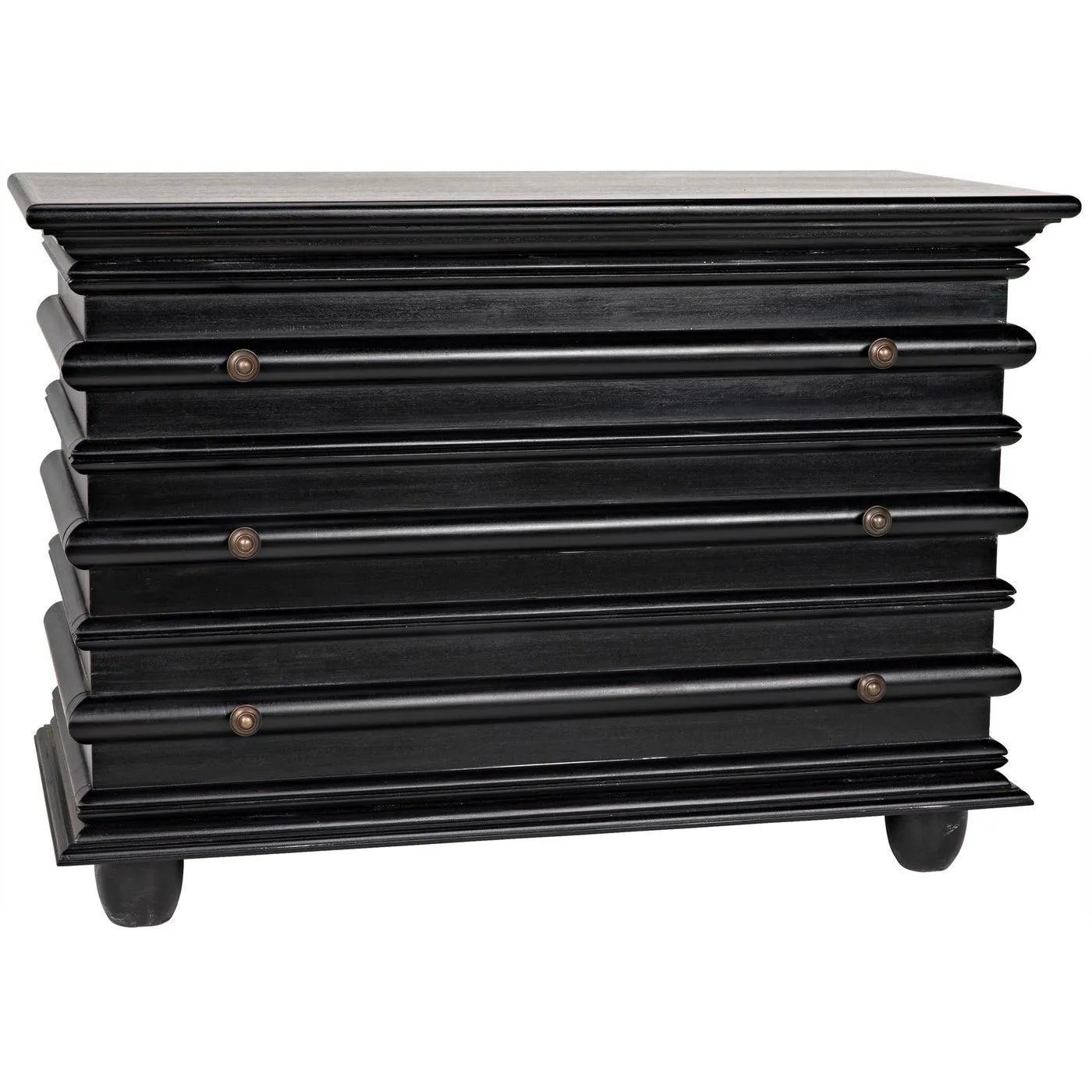 Ascona Small Chest, Hand Rubbed Black