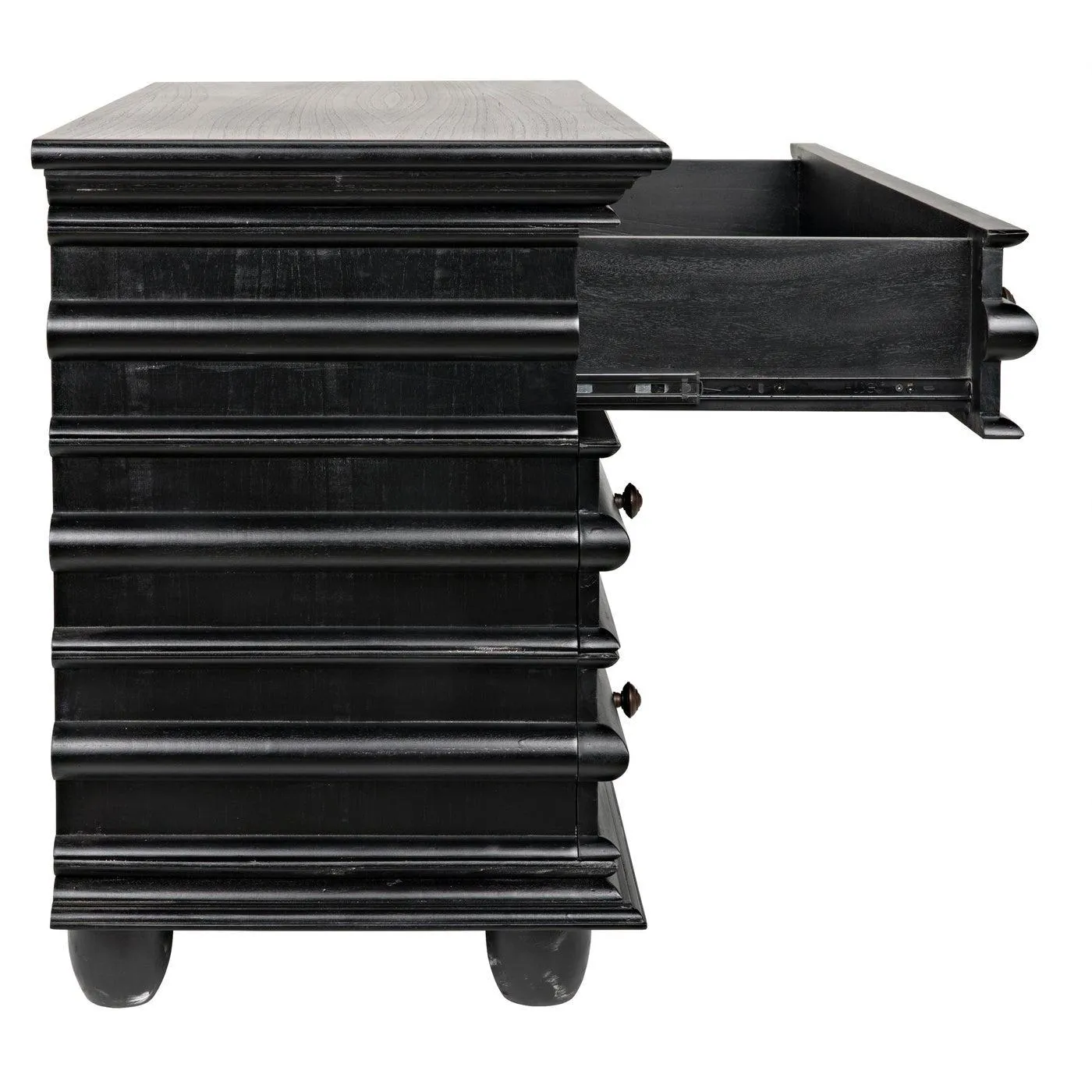 Ascona Small Chest, Hand Rubbed Black