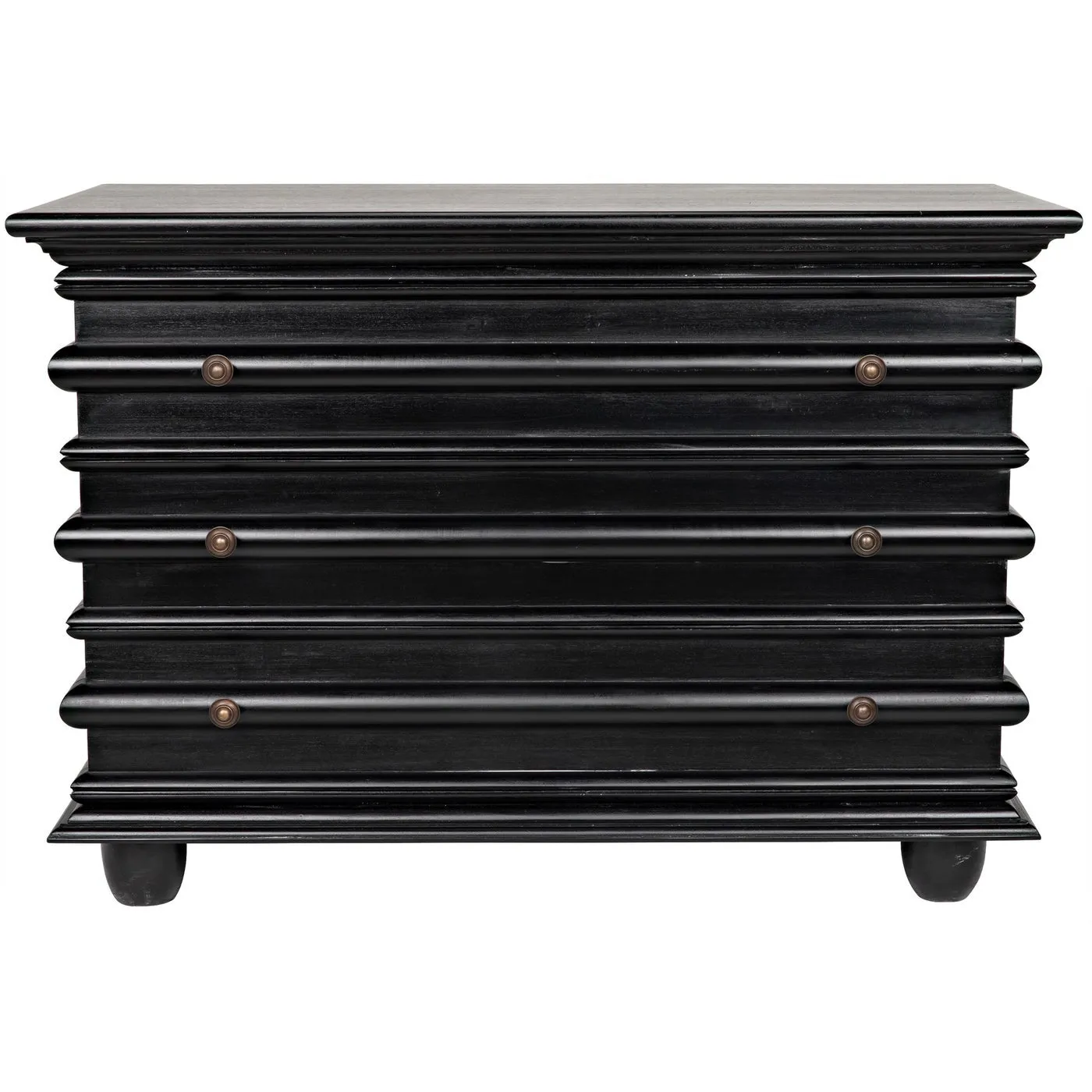 Ascona Small Chest, Hand Rubbed Black