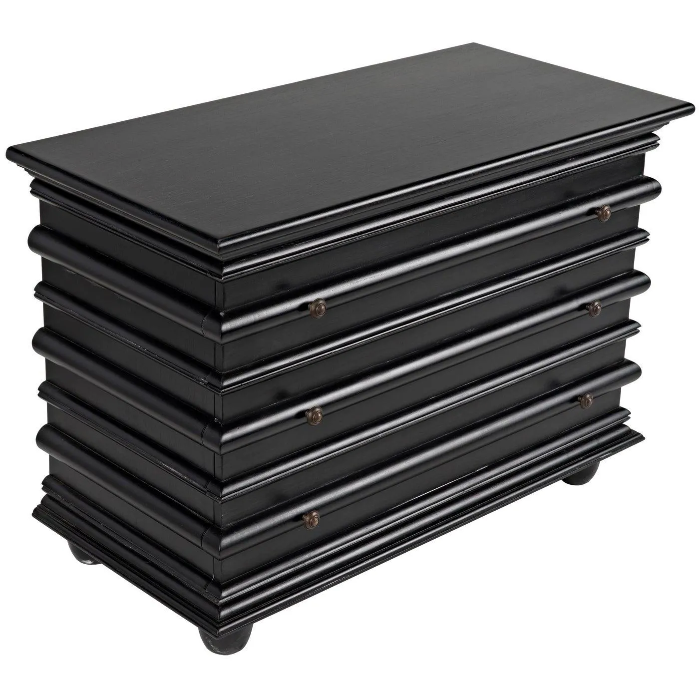 Ascona Small Chest, Hand Rubbed Black