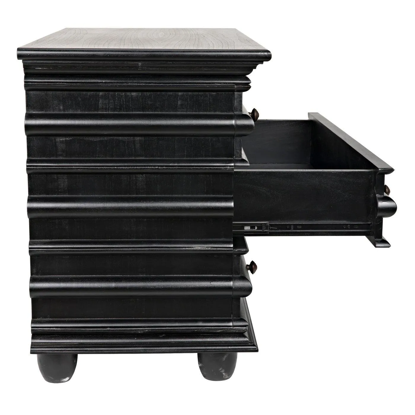 Ascona Small Chest, Hand Rubbed Black