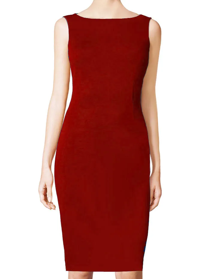 Aspen Boat Neckline Sheath Dress