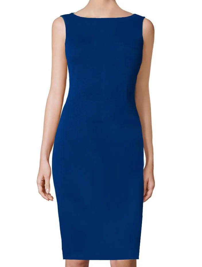 Aspen Boat Neckline Sheath Dress