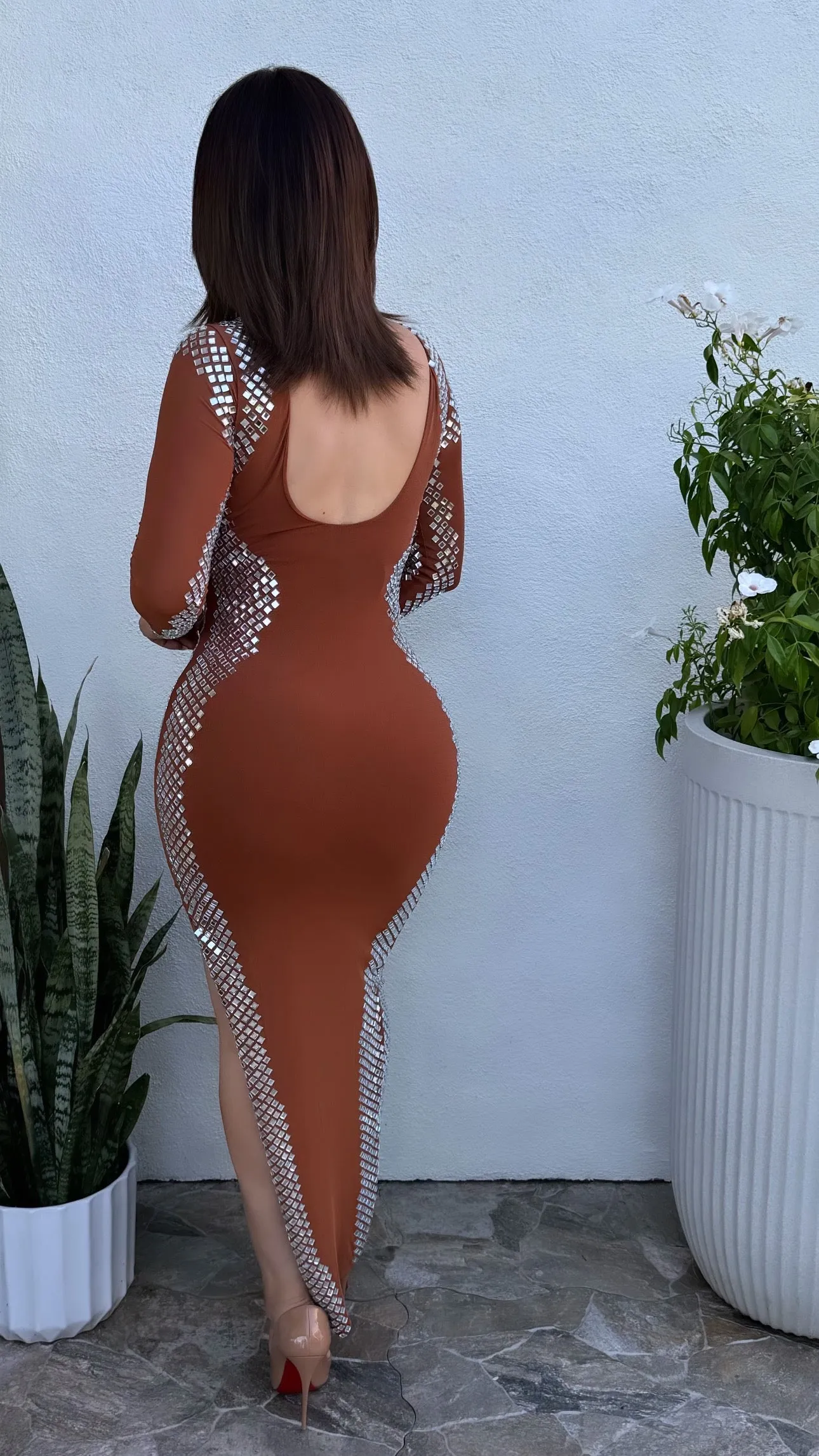 AVA CARAMEL DRESS