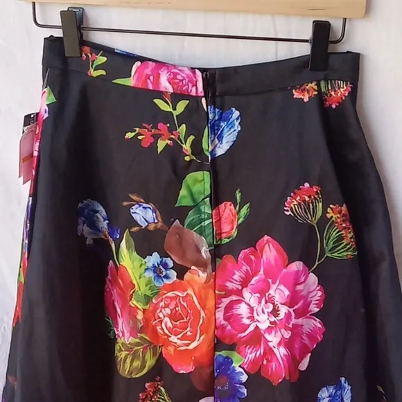 B Darlin Women's Floral High Waist Maxi Skirt Size 4