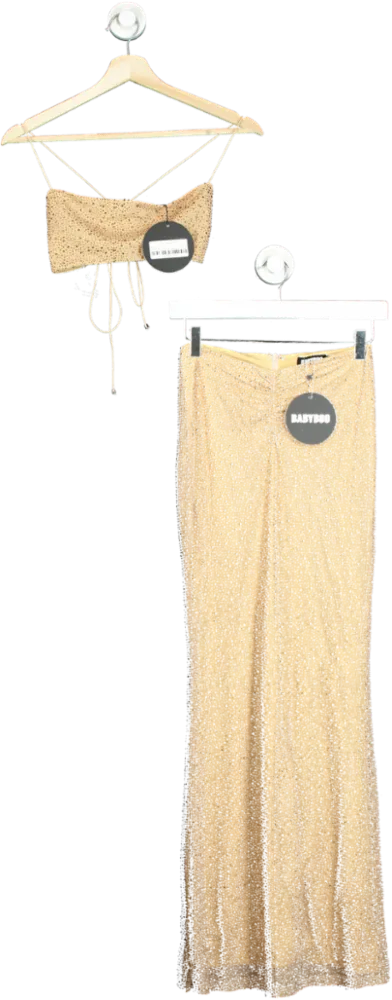Babyboo Gold Sequin Two-Piece Set UK 8