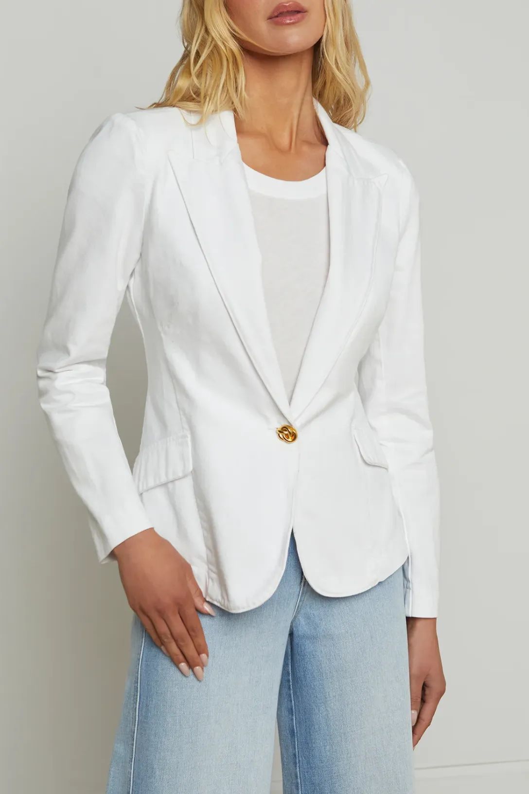 Baldwin Denim Blazer | Blanc
